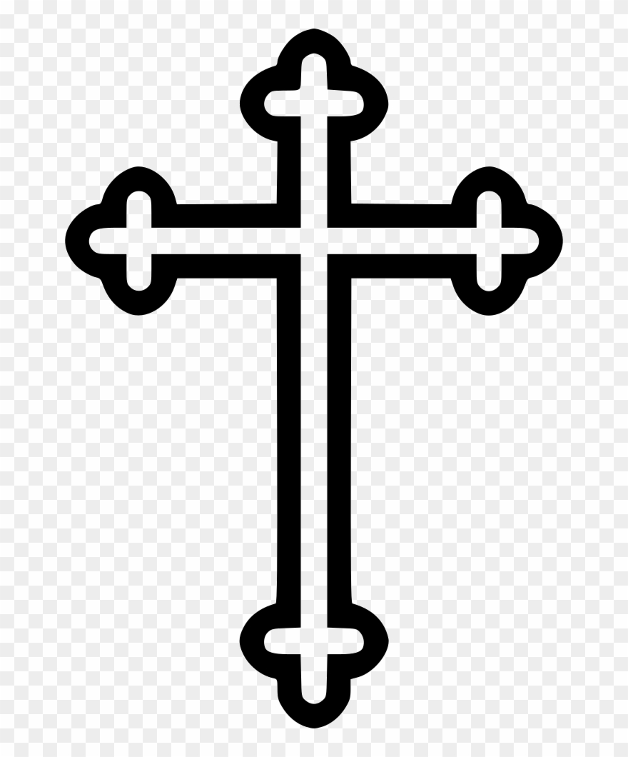 Cross Religion Symbol Byzantine - Catholic Cross Vector Clipart