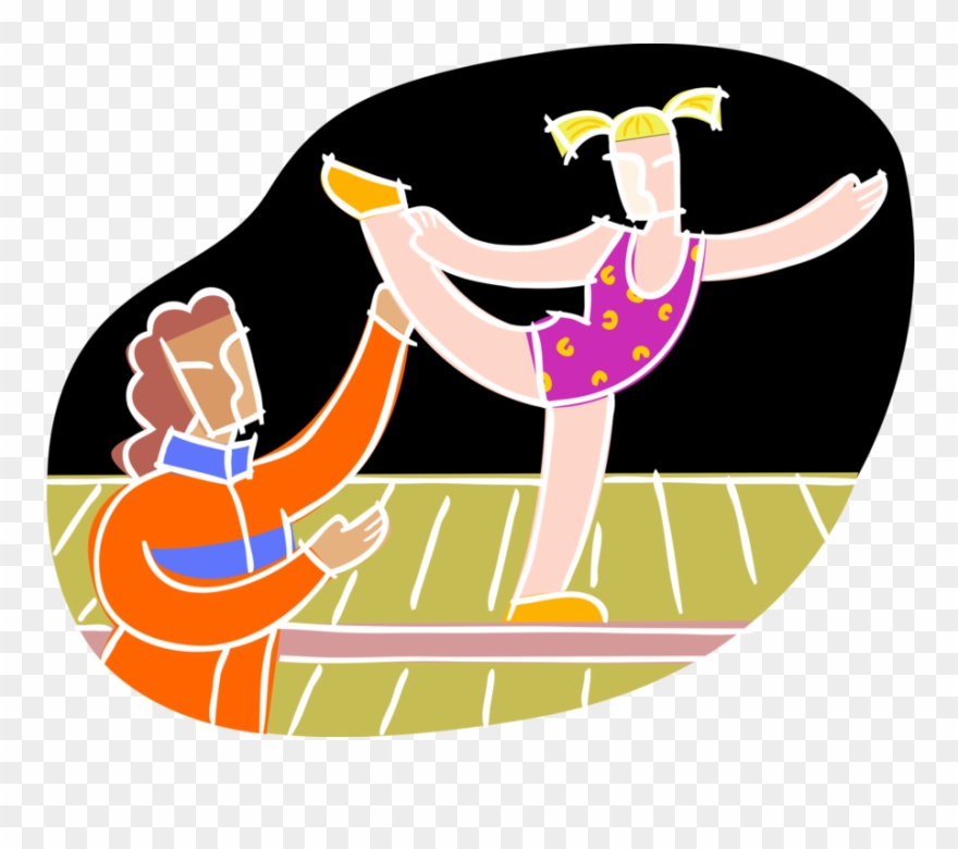Gymnast Vector Gymnastics - Gymnastic Coach Clipart - Png Download