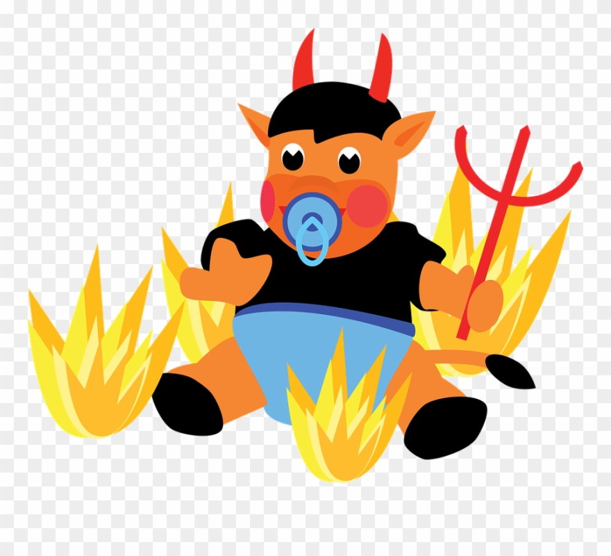 Crazy Things I Believed About Satan - Devil Baby Throw Blanket Clipart