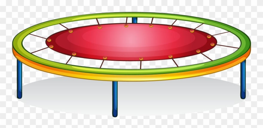 Trampolining Clip Art Cartoon - Trampoline Clipart - Png Download
