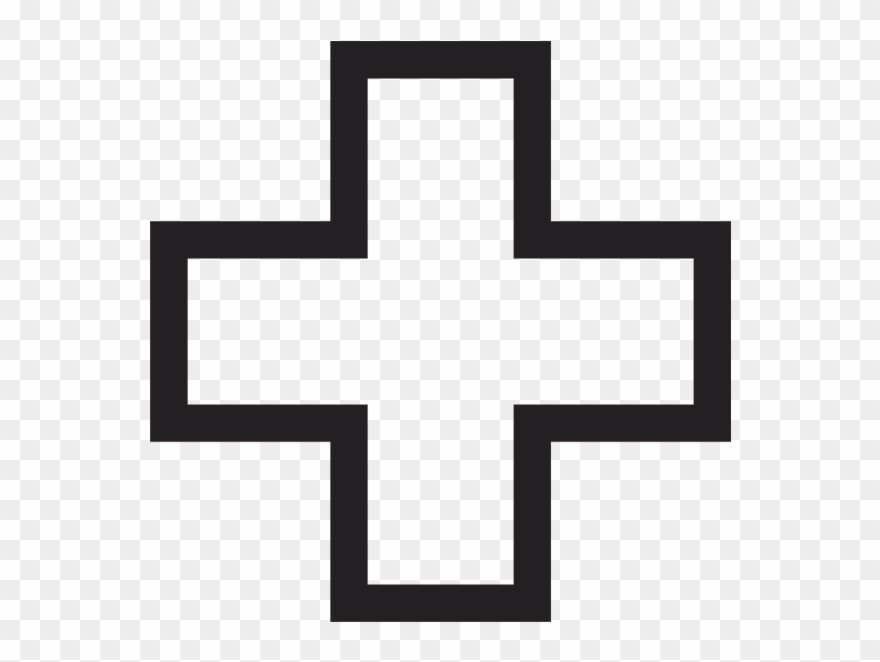 Medical - Hospital Symbol Black And White Clipart