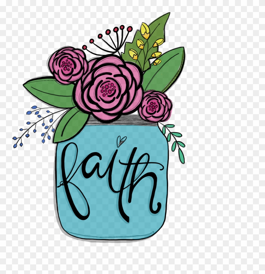 Flower Jar Color - Transparent Flower Doodle Png Clipart