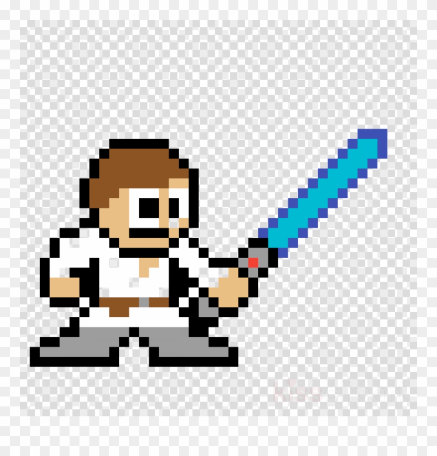 Modèle Pixel Art Star Wars Clipart Luke Skywalker Anakin - Pixel Art Luke Skywalker - Png Download