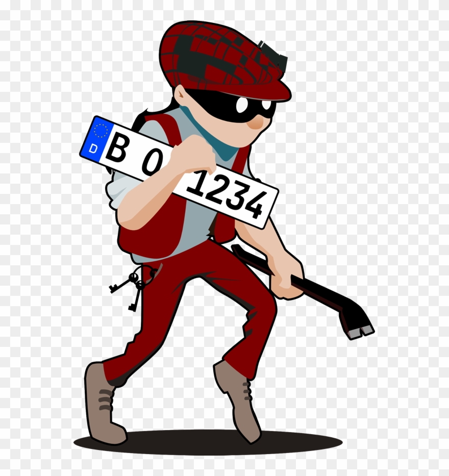 Ein Einbrecher Hat Ihr Kennzeichen Gestohlen - Clip Art Thief - Png Download