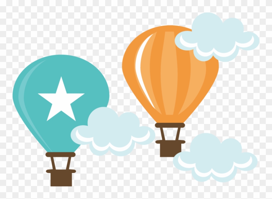 Brave Drawing Face - Hot Air Balloon Scrapbook Clipart