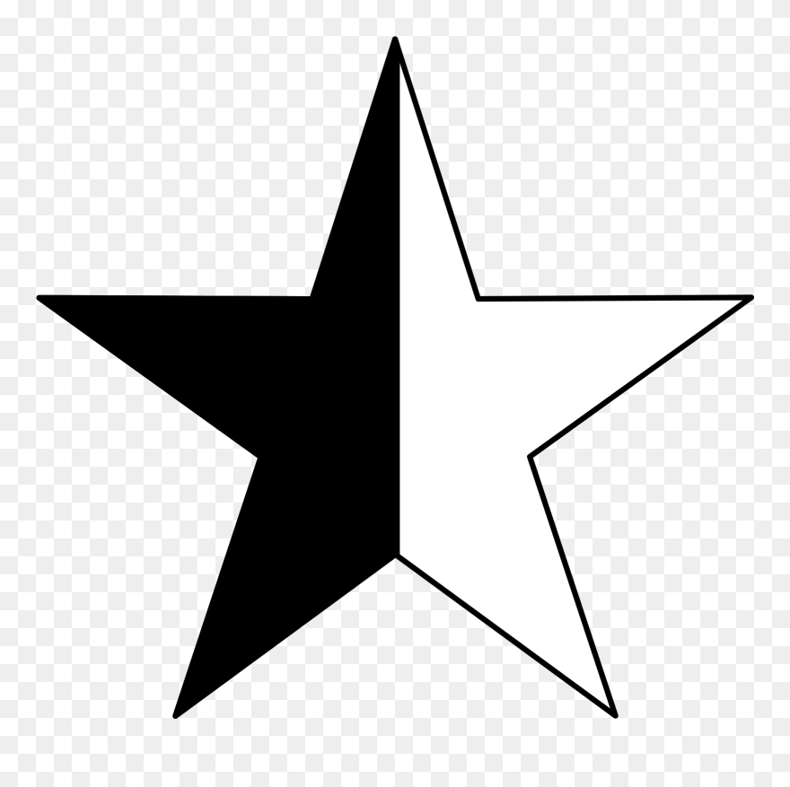 Half Star Clipart 3 By Lance - Anarcho Pacifism Symbol - Png Download