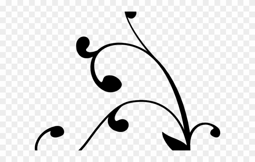 Curly Clipart Transparent - Hojas Y Ramas Vector - Png Download