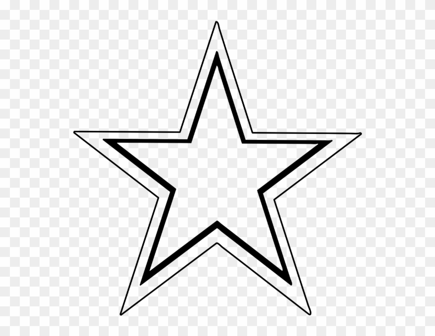 Banner Royalty Free Library Image Clip Art Panda Free - Clip Art Star Outline - Png Download