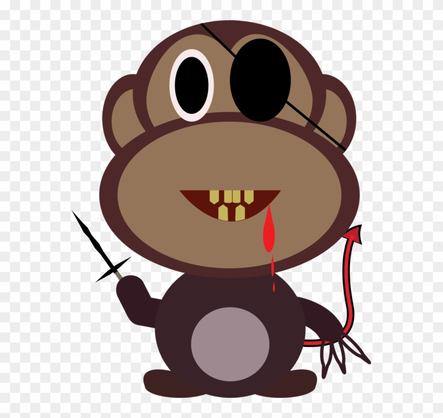 Svg Black And White Ape Clipart Monkey - Evil Monkey Shower Curtain - Png Download