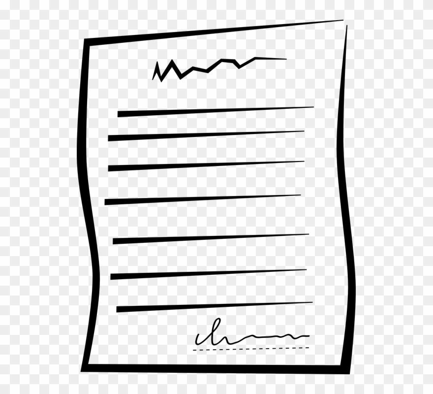 Online Player Waivers - Document Cartoon Clipart