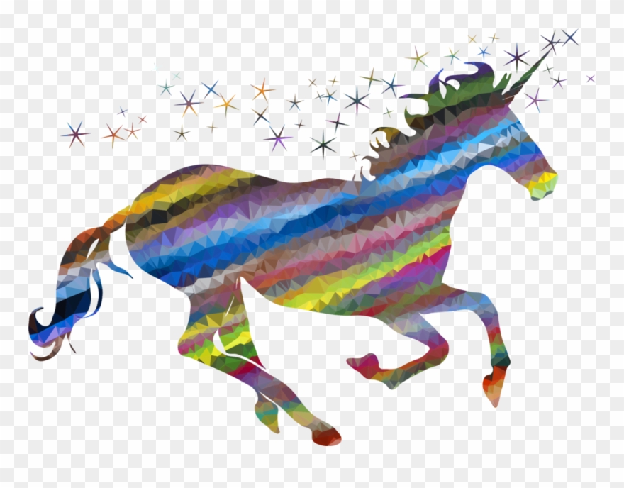 Thelma The Unicorn T Shirt Unicorn Horn The Polyamorists - Clip Art Unicorn Silhouette - Png Download