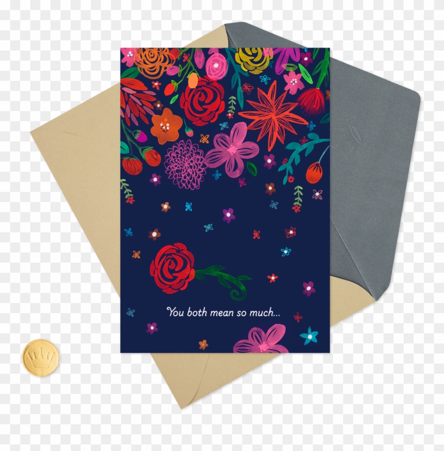 Majestic Blooms Anniversary Card For Sister And Brother Clipart