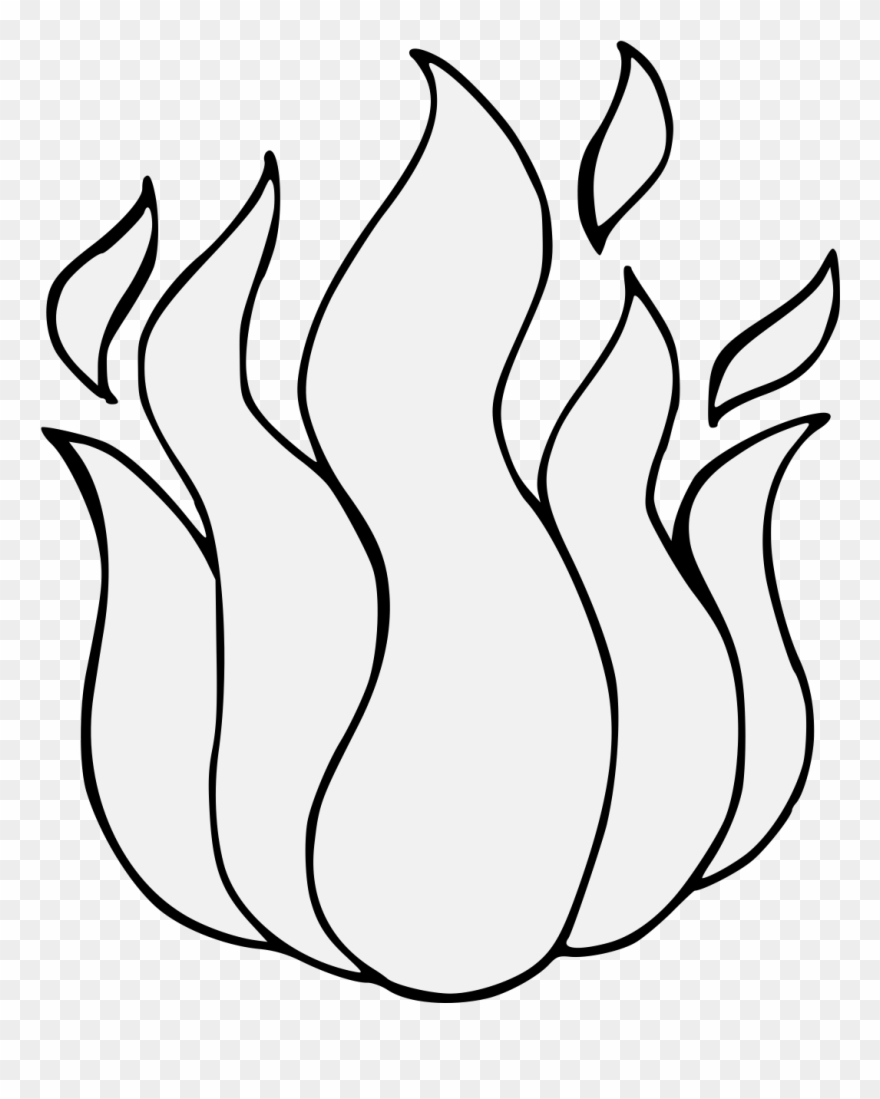 Flames Clipart Traceable - Png Download