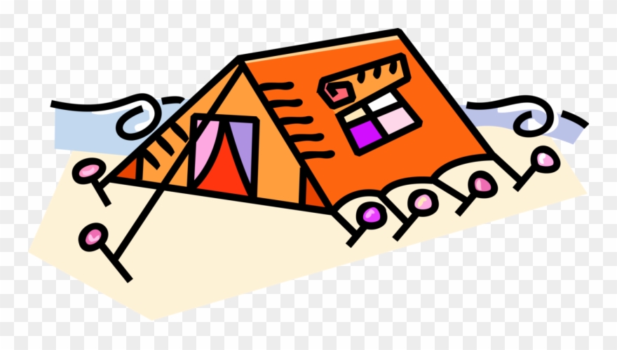 Camping Shelter Vector Image Clipart