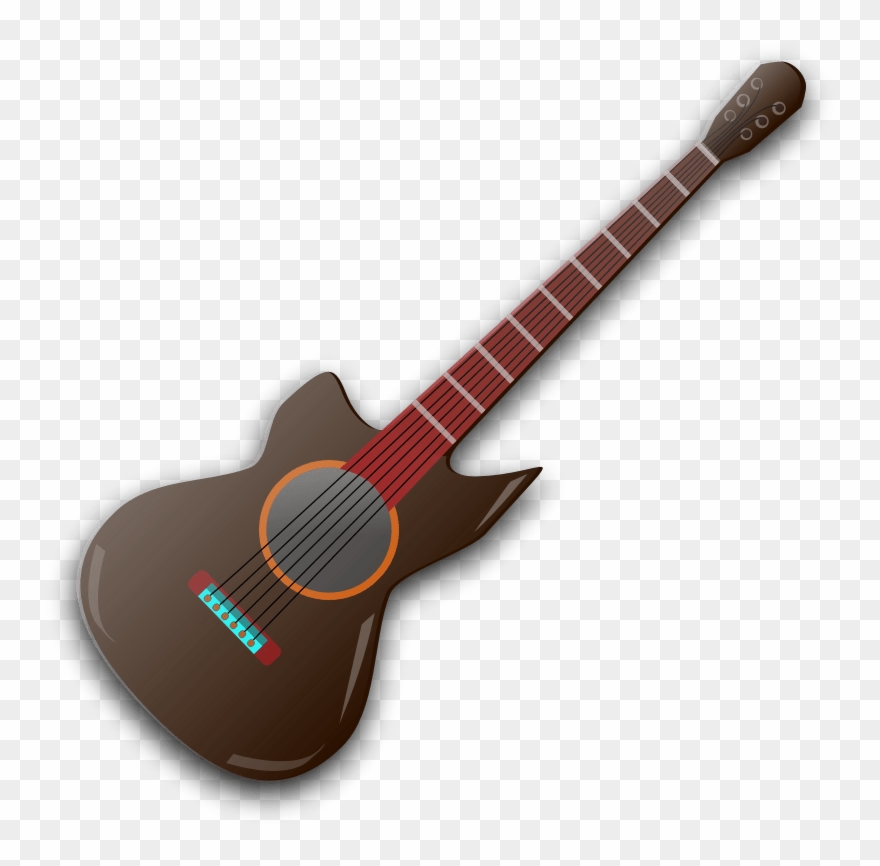 Wooden Guitar Clip Art - Png Download