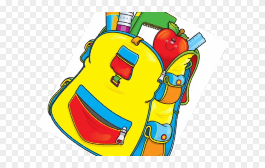 Backpack Clipart School Equipment - Png Download