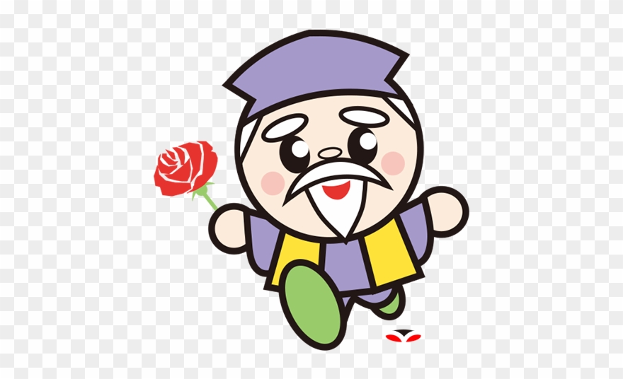 Old Man Mascot With A Big White Mustache Clipart
