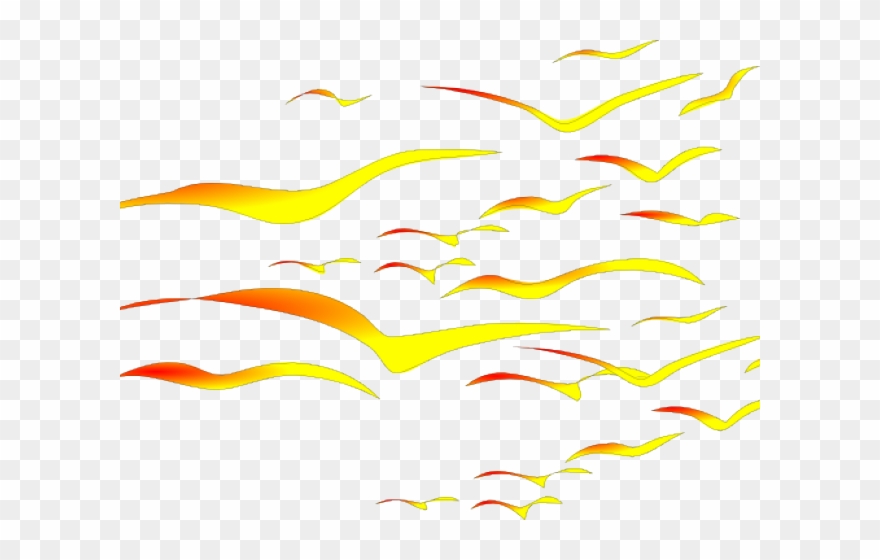 Sunset Clipart Bird - Png Download