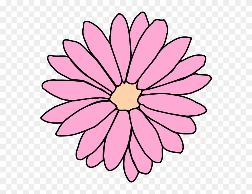 Orange Flower Clip Art Vector Online Royalty Free & - Png Download