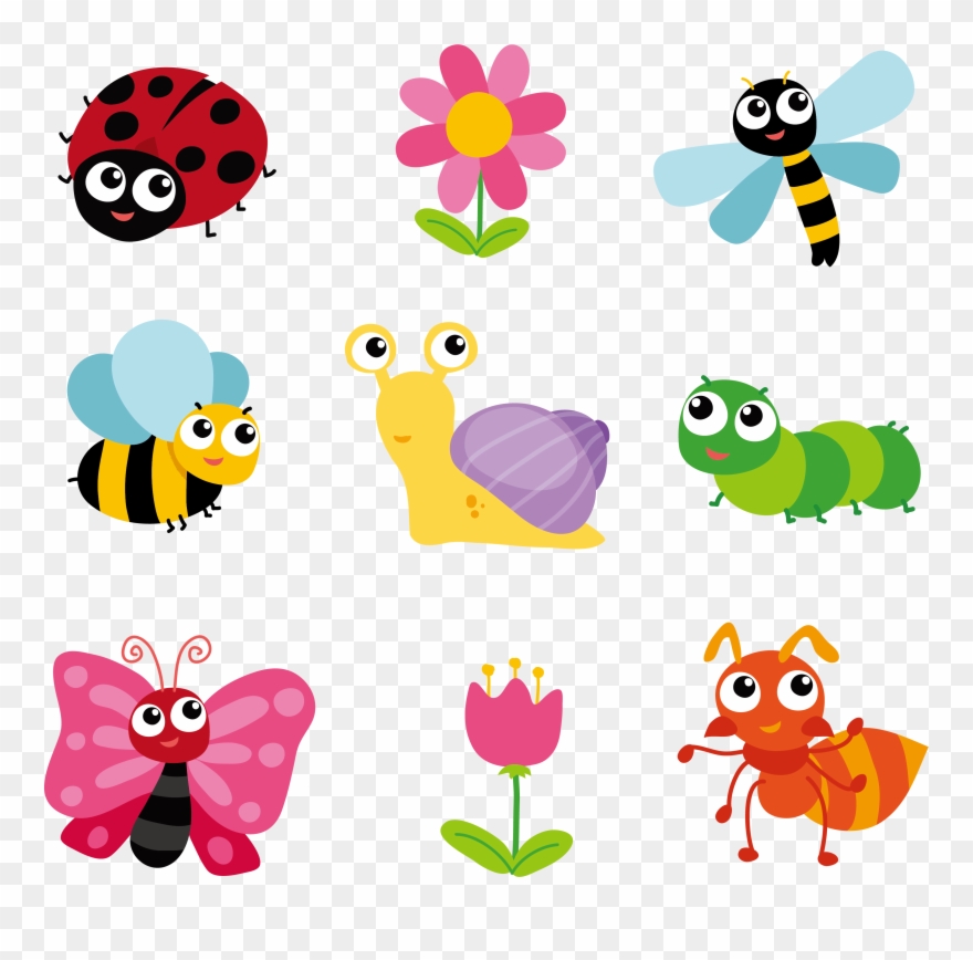 Flowers Clipart Insect - Png Download
