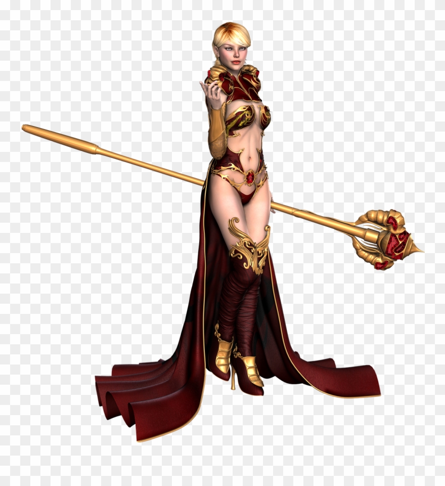 Girl Fantasy Medieval Dress Red Png Image Clipart