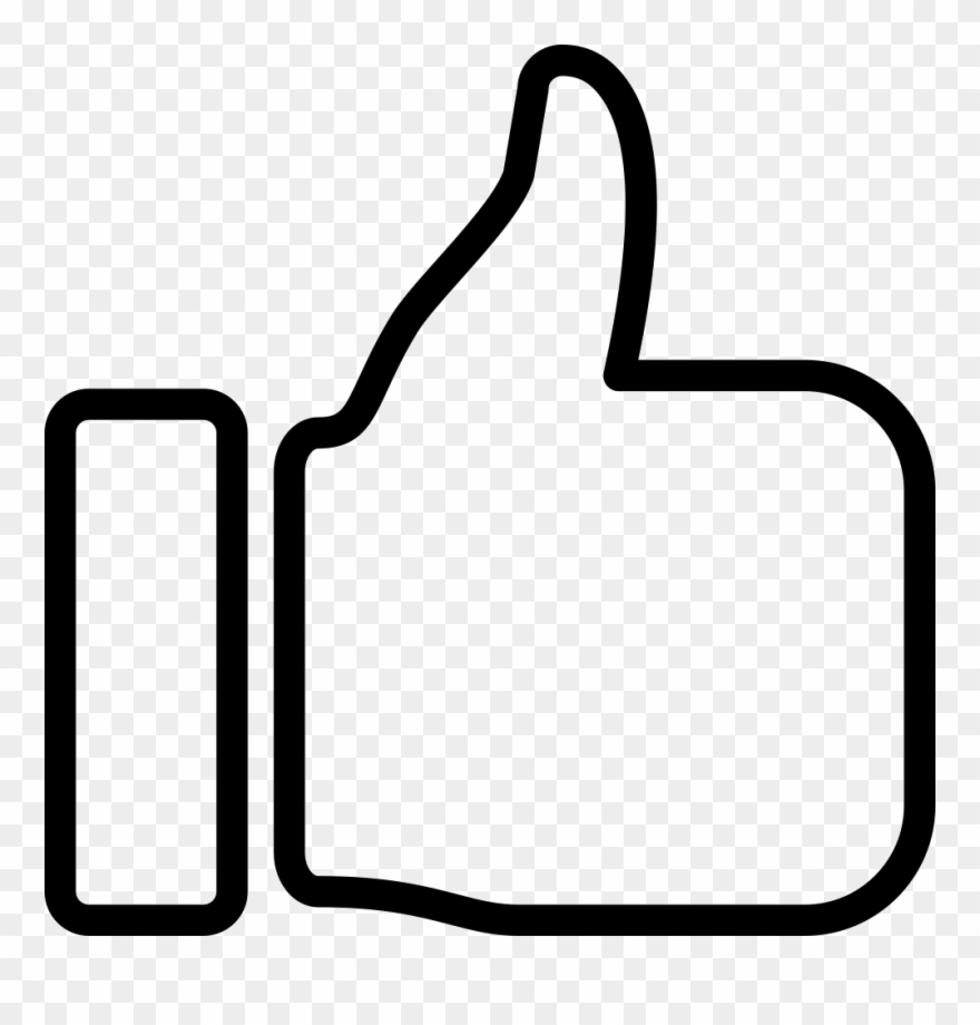 Like Thumb Up Outlined Hand Gesture Comments Clipart