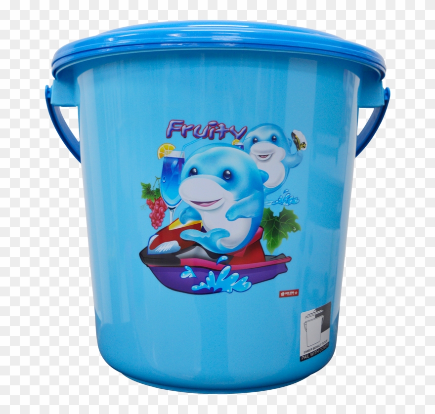 Lion Star Elegant Pail 6 Glns W/cover E-7 Biru Clipart