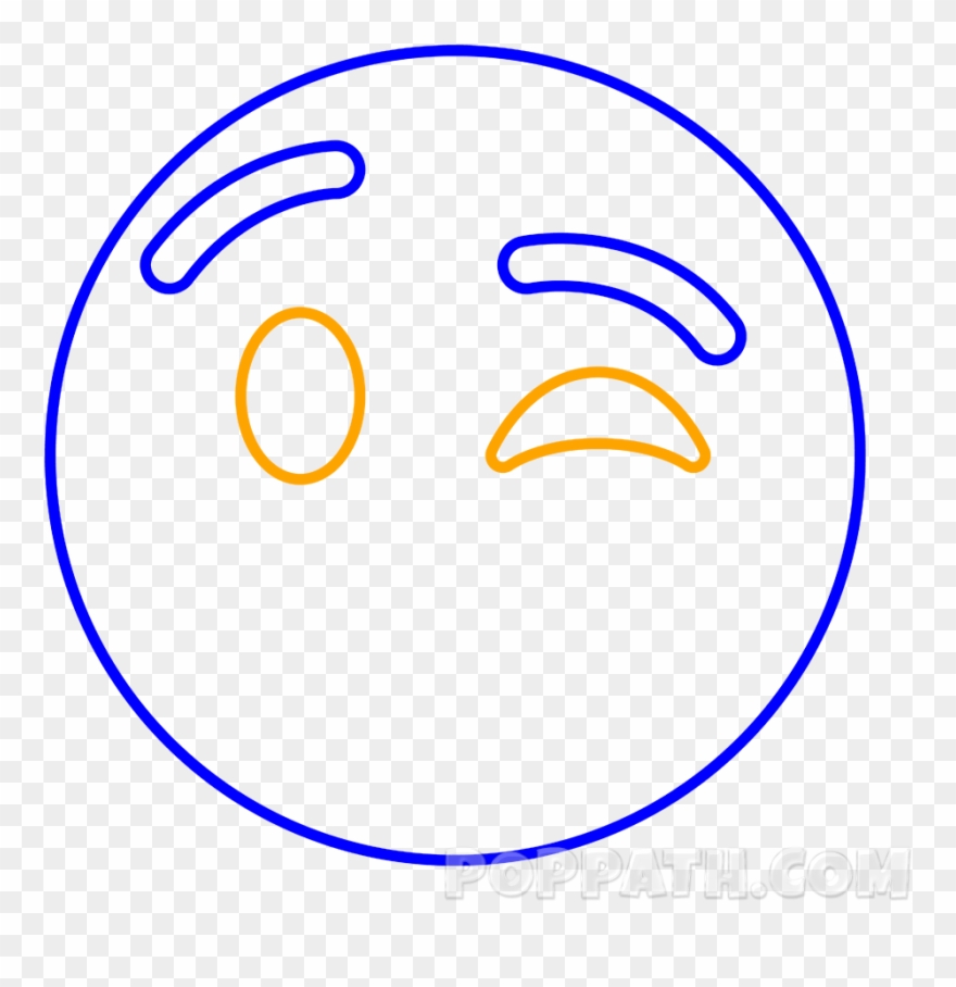 Draw A Small Oval For The Open Eye And A Curve For Clipart