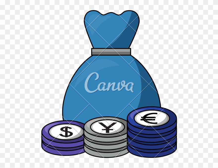 Money Bag Coins Yen Clipart