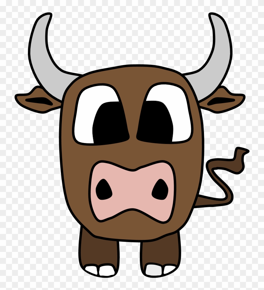 Bull, Big Eyes, Cartoon Animal Clipart