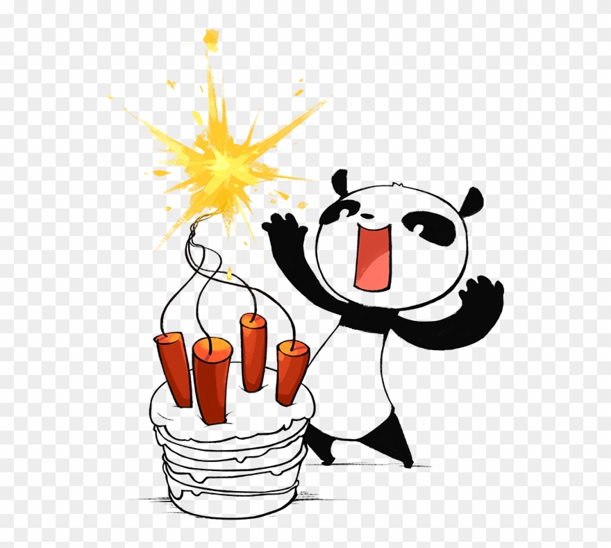 T-shirts Design For The Crazy Panda 4th Anniversary Clipart