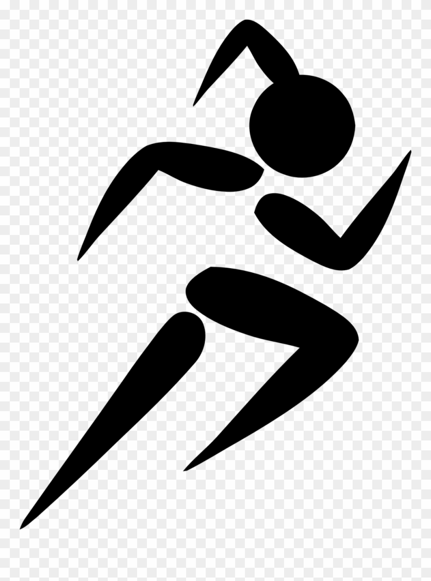Runner Girl Pigtail Pictogram Png Image Clipart