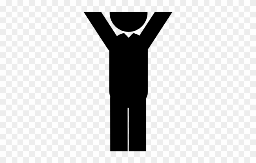 People Silhouette Clipart Raised Hand - Png Download