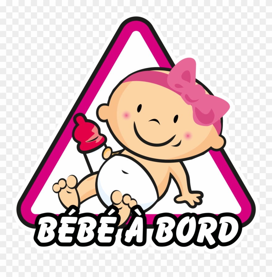 Sticker Bebe A Bord Fille Ambiance Sticker Col Sand Clipart