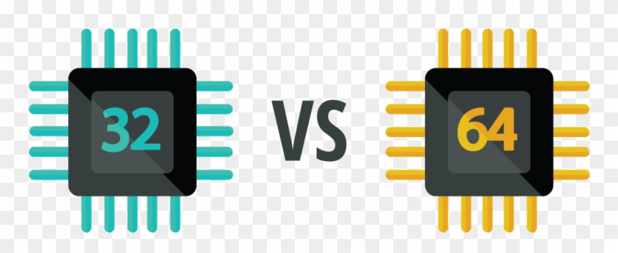 32 Bit Vs 64 Bit Software Which Runs Faster Clipart