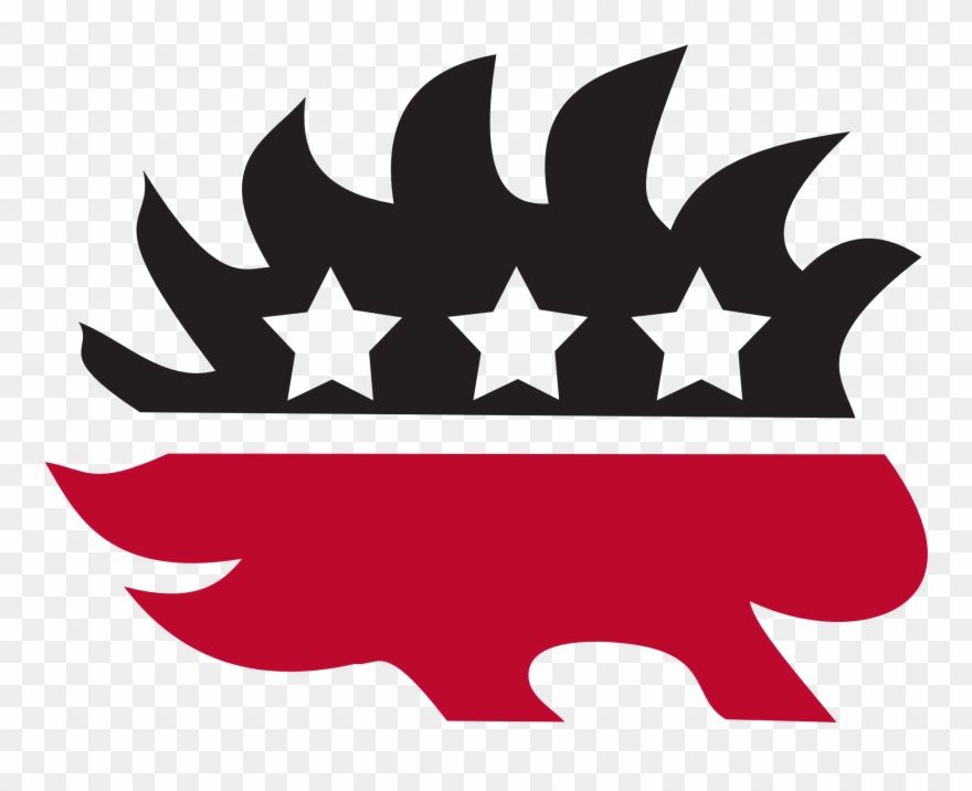 Black Red Libertarian Porcupine 1969px 78 Clipart