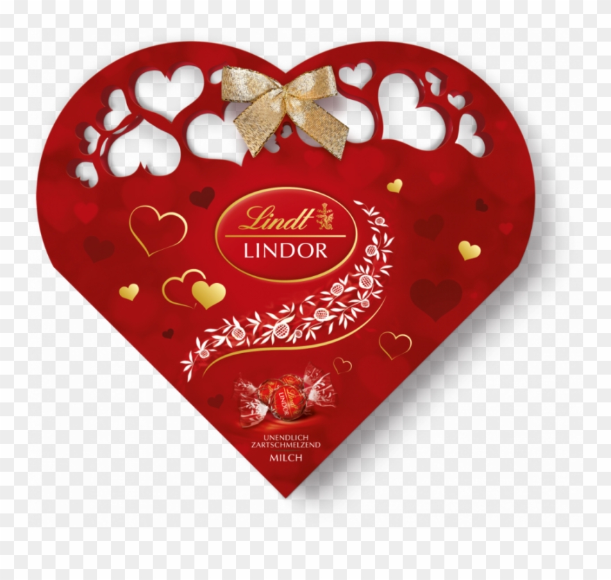 Die Lindor Herzdose Aus Metall Und Die Lindor Beutel Clipart