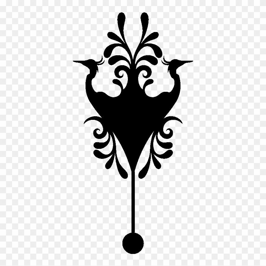 Sticker Fond Pour Horloge Entouree De Beaux Oiseaux Clipart