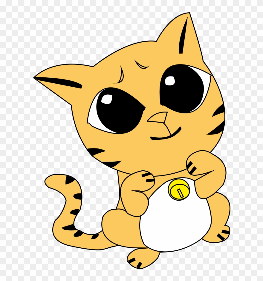 Vector Royalty Free Library Kitten Whiskers Yellow Clipart