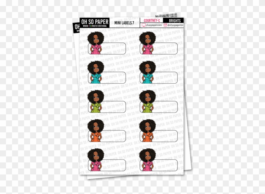 Mini Friends Label Clipart