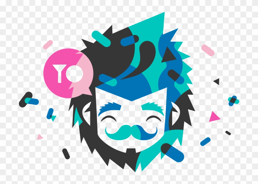 Mustache Clipart Pop Art - Png Download