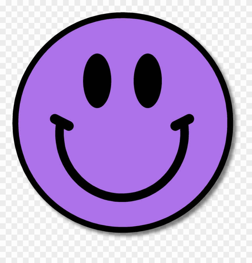 Purple Smiley Face Clipart - Png Download