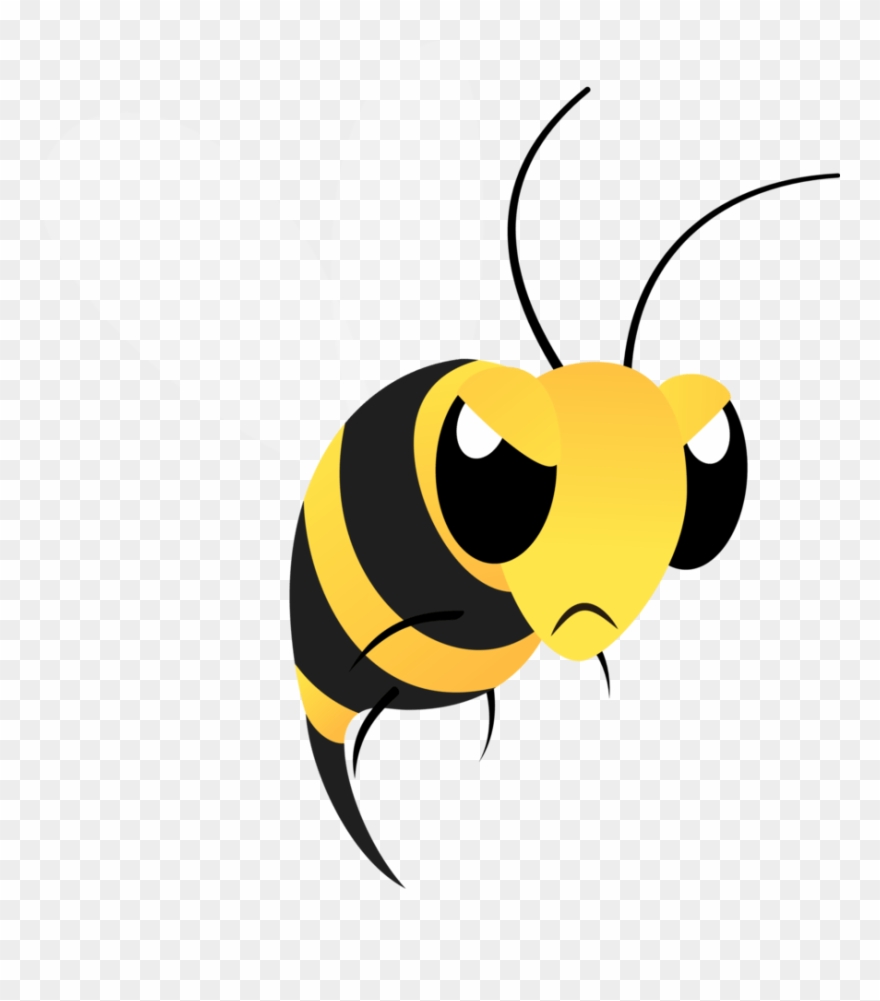 Angry Bee Clip Art - Png Download