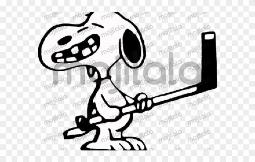 Snoopy Clipart Hockey - Png Download