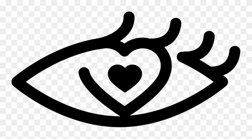 Eye Of A Woman In Love With Heart Shaped Iris Comments Clipart
