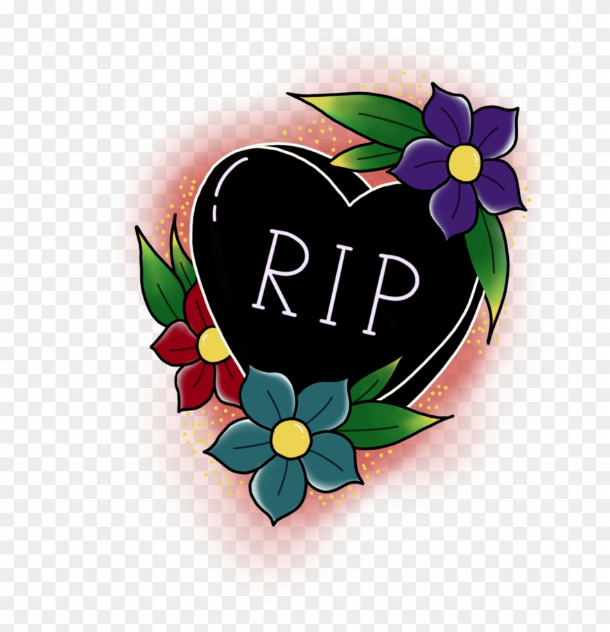 R I P Tattoo Style Illustration Candy Heart With A Clipart
