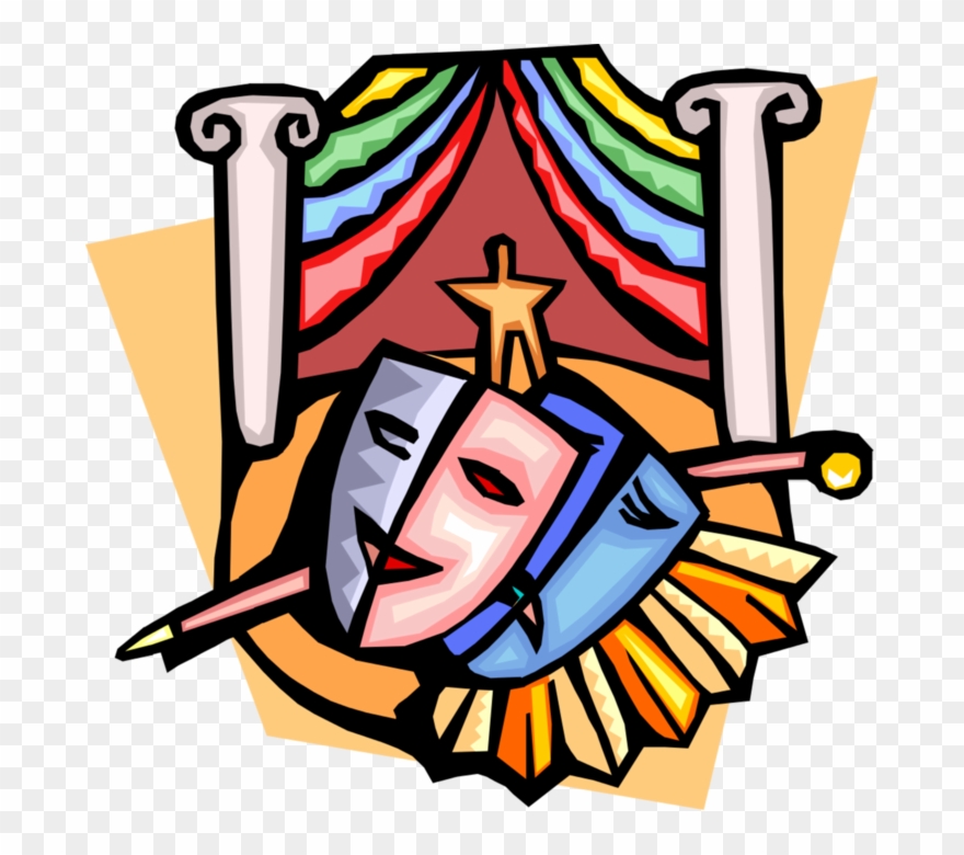 And Masks Vector Image Illustration Of Theatre Clipart