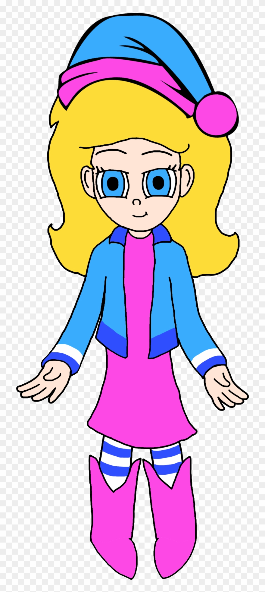 Jenny Chupa-chups With Her Winter Hat On Clipart