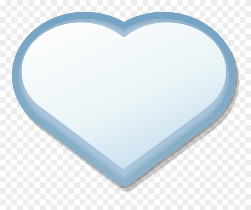 Nuvola Emblem Favorite Blue Grey Heart Clipart