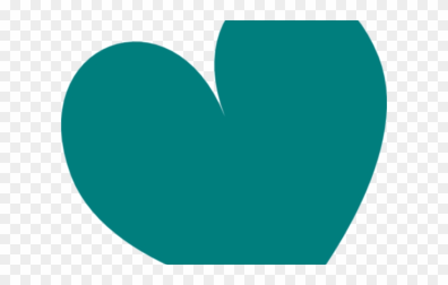 Teal Clipart Heart - Png Download